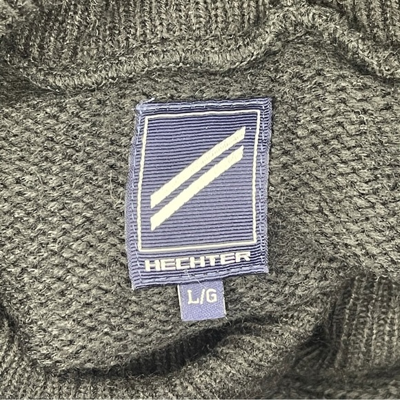 Men’s Chunky Knit Patterned Sweater - Wool Blend - Size Large - Picture 8 of 9